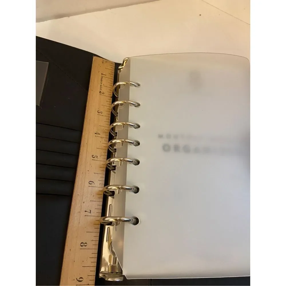Franklin Covey 365 agenda book black leather 7x10”‎ 2002 Planner